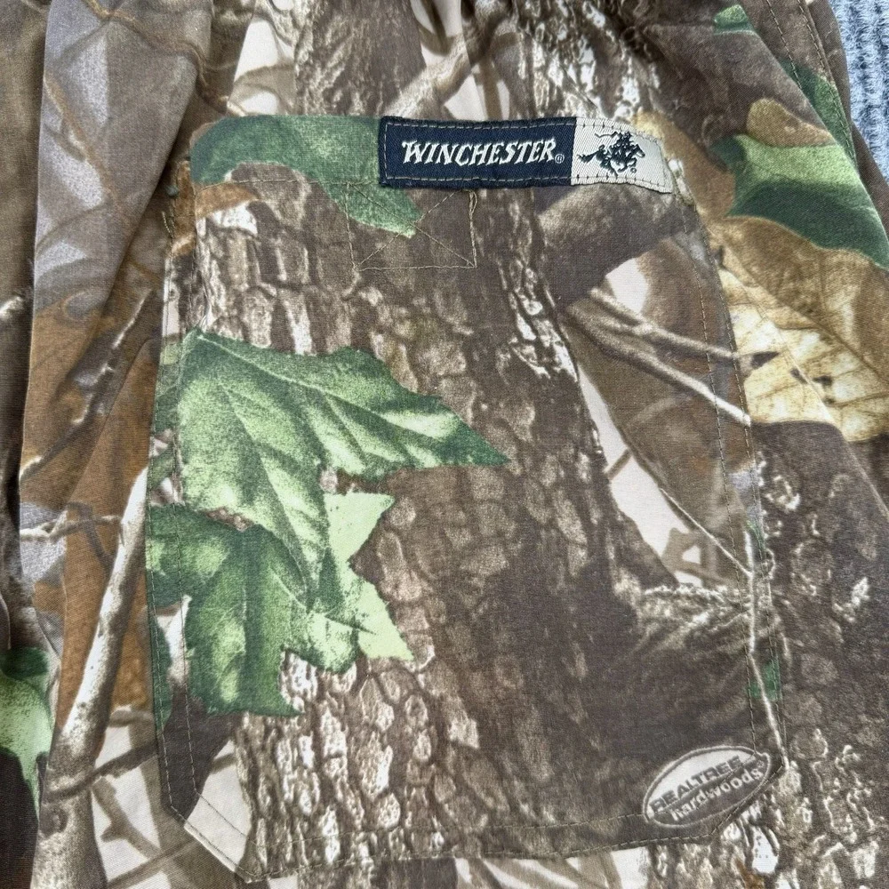 Winchester Realtree Hardwoods‎ Camo Cargo Pants Mens L Nylon Hunting
